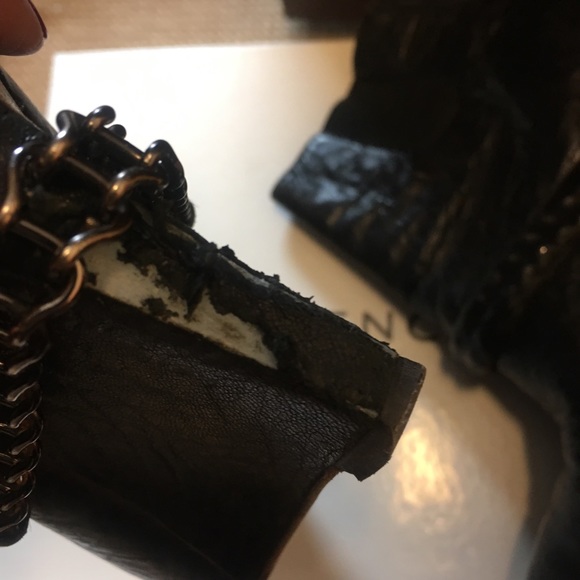 Givenchy black chain accent wedge boots - Picture 3 of 7